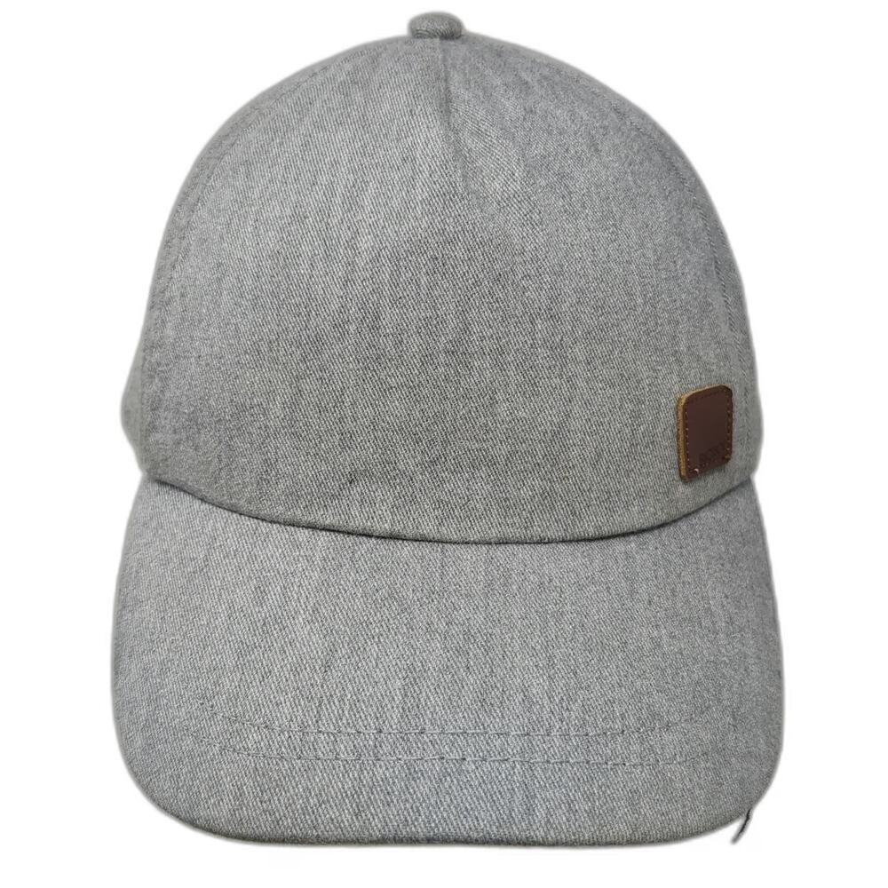 Roxy 5 Panel Gray One Size Strapback Small Logo Patch Soft Jersey Baseball Hat